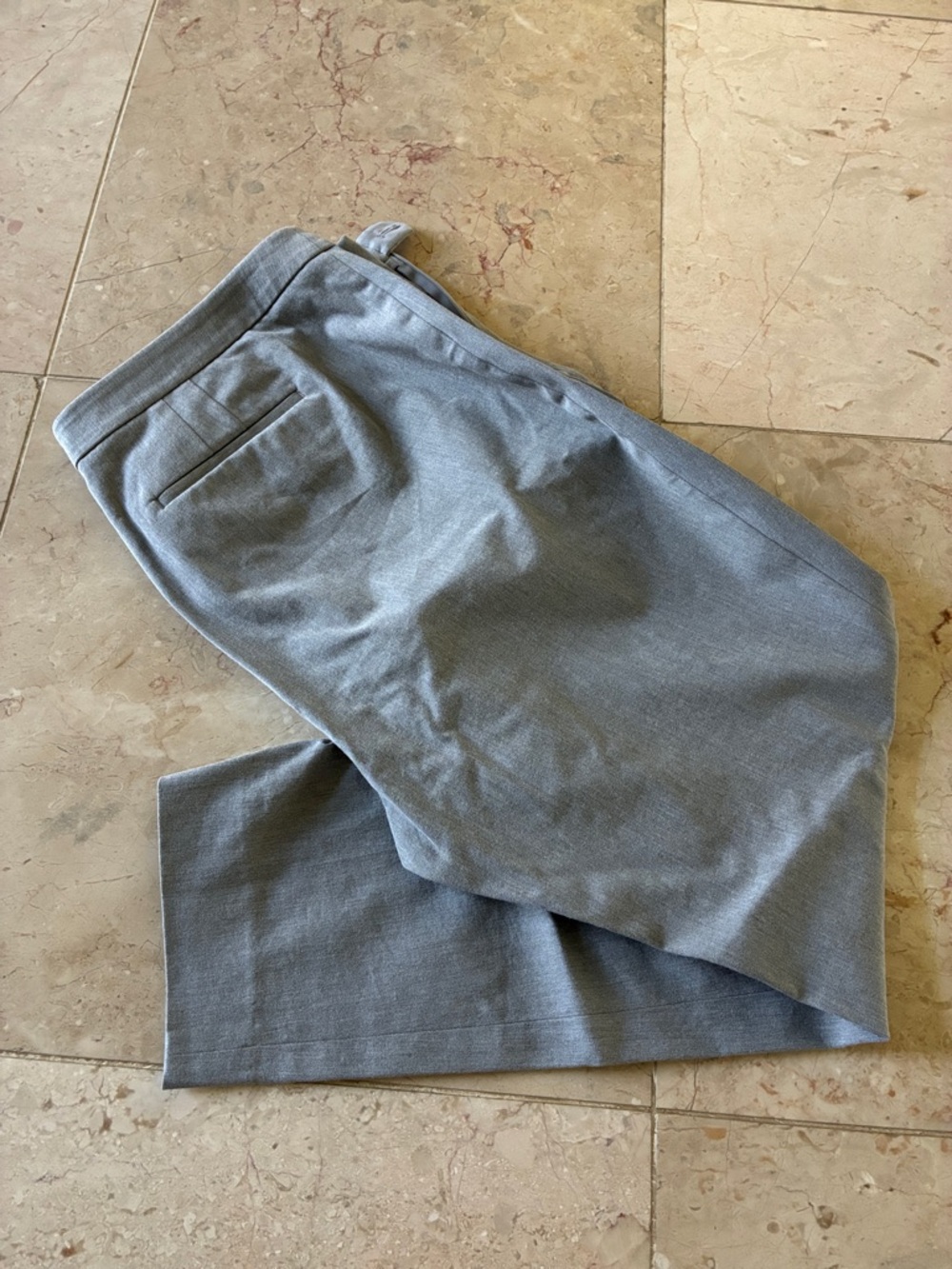 Talbots Light Gray Chatham Ankle Dress Pants cotton blend and stretchy and comfy